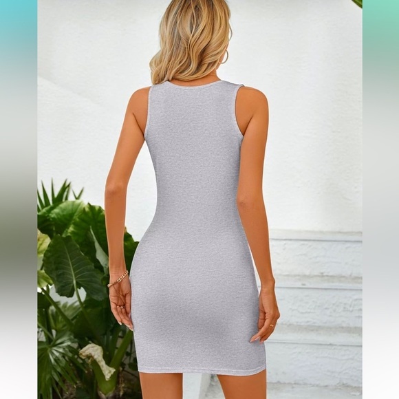 Tank Dresses Ribbed Bodycon Mini Sleeveless Casual Slim Fitted Pencil
8084 - Picture 2 of 7